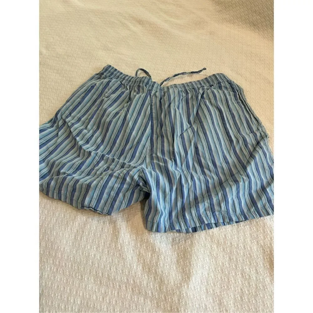 Set of 2 Vanity Fair striped Cotton pajama shorts